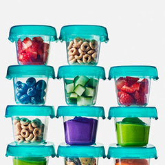 OXO Tot Baby Blocks Food Storage Containers, Teal, 2 Ounce