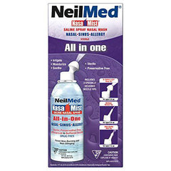 NeilMed Nasamist All-in-One Sterile Saline Nasal Spray, 6 Ounce