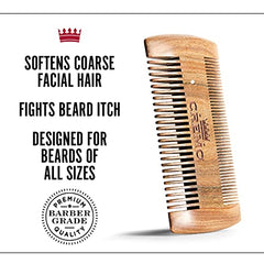 Cremo Dual-Sided 100% Sandalwood Beard Comb That Is Static Free And Won't Pull Or Snag Facial Hair