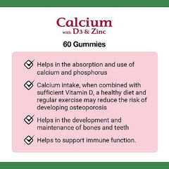 Nature's Bounty Calcium with D3 & Zinc Gummies