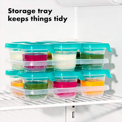 OXO Tot - 2oz Silicone Baby Blocks - Freezer Storage Containers - Teal