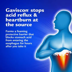 Gaviscon Liquid Regular Strength Antacid - 600 ml - Antacid Liquid for Day and Night Heartburn Relief, Acid Reflux and GERD Relief, Fruit Blend - Free of Aluminum, Lactose and Gluten