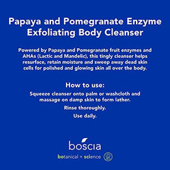 boscia Skin Nutrition Body Cleanser. Resurfacing Cleanser Smooths & Brightens Skin. AHA / BHA. Exfoliating & Moisturizing Body Wash. Vegan Skincare