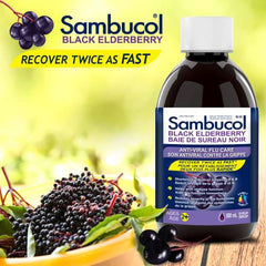 Sambucol Black Elderberry Anti-Viral Flu Care Syrup | Quickly Relieves Cold & Flu Symptoms | Immune Support & Antioxidant | Ideal for Families | 500 mL