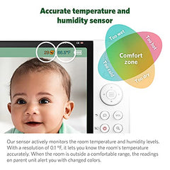 LeapFrog LF915HD Video Baby Monitor with 5” 720p HD LCD Display, 360° Pan & Tilt with 8X Zoom Camera, Color Night Vision, Night Light, Two-Way Intercom, Smart Sensors