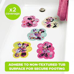 Disney Minnie Mouse Adhesive Tub Appliques, 10 Pc - Non-Slip Kids Shower Safety Decals