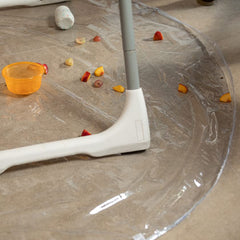 Nuby High Chair Waterproof Floor Mat - 50" Clear Circle Kitchen Mat - Protects Floor from Spills and Messes