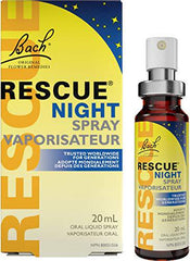 Bach RESCUE NIGHT Spray, Natural Flower Essence, Vegan, Gluten and Sugar-Free ,Vanilla, 20mL