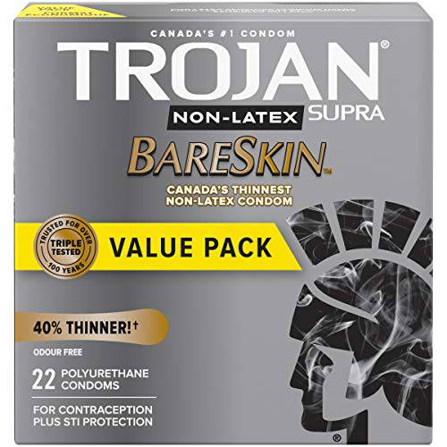 BareSkin Supra Non-Latex Condoms, Super Thin & Sensitive