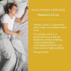 Nature's Way Melatonin Gummies – Sleep Support Supplement for Adults – Strawberry Flavour, 60 Gummies