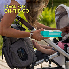 bblüv - Bentö - Small Sealed Lunchbox with Spork, Kids Leak-Proof, On-the-Go Meal, Snack Packing, BPA Free - For Kids (Aqua)