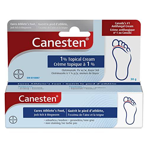 Canesten Antifungal 1-Percent Topical Cream, Relieves Itching, Burning, Scaling, Soreness, 30g