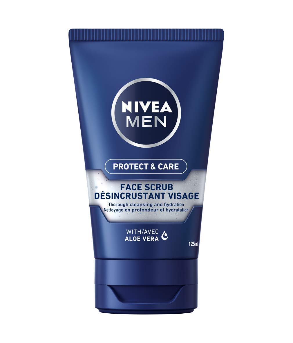 NIVEA MEN Protect & Care Exfoliating Face Scrub, 125ml, blue