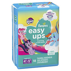 Pampers Easy Ups Training Underwear Girls 4T-5T 18 Count