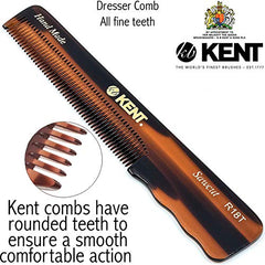 KENT Kent Comb, Pocket Comb With Thumb Grip, Fine (136mm/5.3in), 1 Count