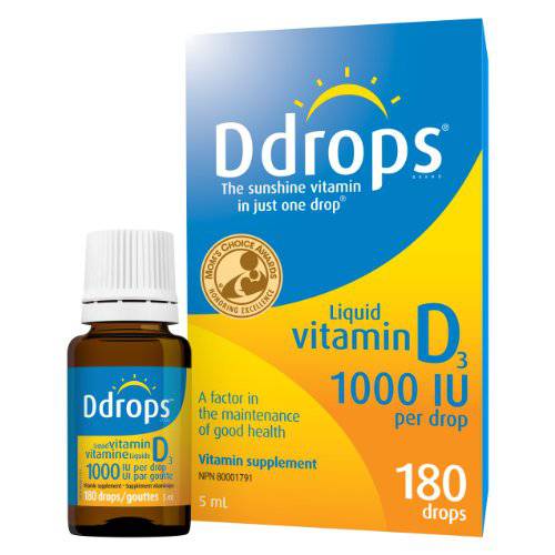 Ddrops Adults 1000 IU Vitamin D3, 180 drops - Zecoya