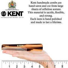 KENT Kent Comb, Pocket Comb With Thumb Grip, Fine (136mm/5.3in), 1 Count