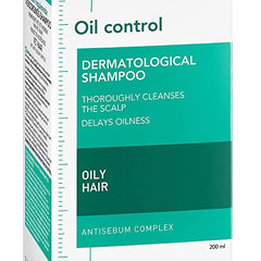 Vichy Dercos Oil Control Anti-Sebum Shampoo for Oily Hair. Greasy Hair Shampoo for Men and Women. Proven Efficacy on Oily Scalps. Recommended by Dermatologists. 200 mL