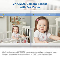 VTech 2 Camera 1080p Smart WiFi Remote Access 360 Degree Pan & Tilt Video Baby Monitor with 5” High Definition 720p Display, Night Light, RM5766-2HD