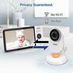 VTech VM818-2HD Video Monitor w/2 Camera's, 5-inch 720p HD Display, Night Light, 110-degree Wide-Angle True-Color Day Vision, HD No-Glare Night Vision, Best-in-Class 1000ft Range, 2-Way Talk