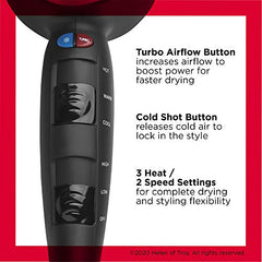 REVLON Perfect Heat Volumizing Turbo Styler, RV473, Matte/Black