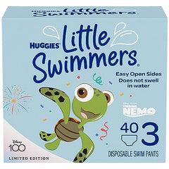 HUGGIES Disposable Swim Diapers - Size 3 Small, Huggies Little Swimmers, 40 ct