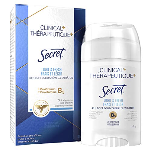 Secret Clinical Strength Soft Solid Antiperspirant and Deodorant, Light & Fresh, 45 g