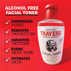 THAYERS Alcohol-Free Witch Hazel Cucumber Face Toner Skin Care with Aloe Vera, Natural Gentle Facial Toner, for All Skin Types, 355mL