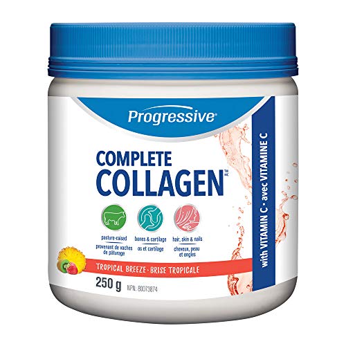 Complete Collagen Protein Powder Supplement - Tropical Breeze Flavour, 250 g | Non-GMO, antiobiotic-free, hormone-free