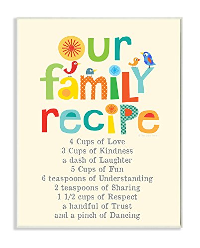 The Kids Room by Stupell Our Family Recipe List Textual Art Wall Plaque