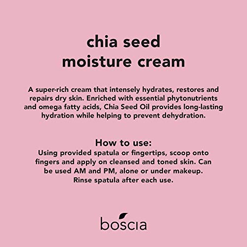 boscia Chia Seed Moisture Cream - Vegan Skincare, Skincare Sensitive Face Lotion