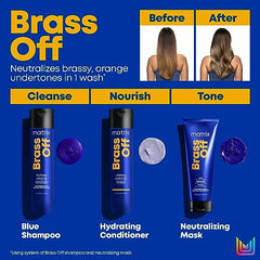 Matrix Conditioner, Brass Off Nourishing and Moisturizing Conditioner For Color-Treated Hair, Nourishes and Moisturizes Dry Hair, 300ml (Packaging May Vary)