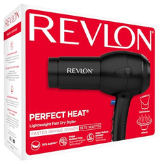 Revlon RV544FBLK Advanced Ionic Technology™ Hair Dryer with Diffuser, Powerful, Ionic Hair Dryer with Concentrator, Quick Dry, Lightweight, 2 Heat/ Speed Settings, Less Frizz, Shiny and Smooth Hair, Black