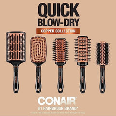 Conair Quick Blow-Dry Copper Collection, Flexi-Head Vent Brush, Hair Brush, 1 count