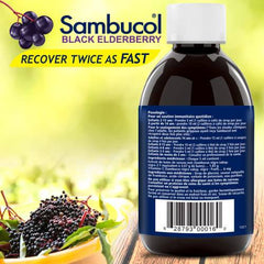 Sambucol Black Elderberry Anti-Viral Flu Care Syrup | Quickly Relieves Cold & Flu Symptoms | Immune Support & Antioxidant | Ideal for Families | 500 mL