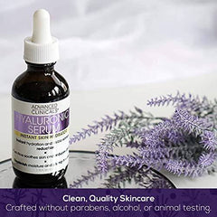 Advanced Clinicals Hyaluronic Acid Face Serum Skin Care Facial Moisturizer To Restore Skin, Anti Aging Serum For Face, Wrinkles, Dark Spots, Fine Lines, & Dry Skin, 1.75 Fl Oz