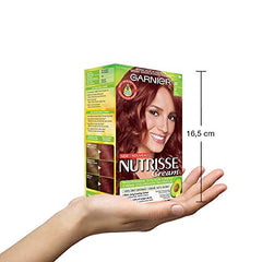 Garnier Nutrisse Cream, Permanent Hair Colour, 66 True Red, 100% Grey Coverage, Nourished Hair Enriched With Avocado Oil, 1 Application