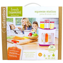 Infantino Squeeze Station For Homemade Baby Food, Pouch Filling Station For Puree Food For Babies And Toddlers, Dishwasher Safe And BPA-Free