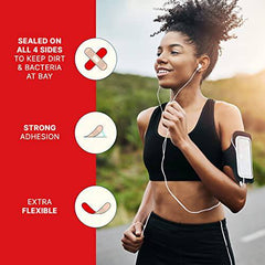 Elastoplast Flexible Fabric Bandages, 50 Strips, 2 Sizes, beige | Extra Flexible | Adapts to all your movements | Strong Adhesion | Breathable Material | Water-repellent | Bacteria Shield | Latex Free