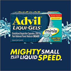 Advil Mini-gels 200 Mg Ibuprofen, Temporary Pain Reliever/Fever Reducer 30 Count