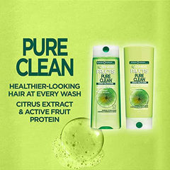 Garnier Fructis Pure Clean Zero Silicone Fortifying Shampoo for Normal to Oily Hair, with Citrus Extract, 650mL - Zecoya