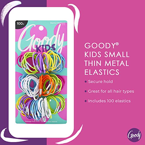 Goody Girls Classics Small Thin Metal Elastics, 100 Count, 0.16 lb