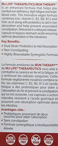 NuLife Therapeutics by NuLife Vitamins Iron Therapy - Builds Blood Cells, 60 Count