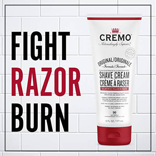 Cremo Original Shave Cream - smooth shaving cream fights razor burn, nicks and cuts - Zecoya