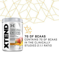 Scivation XTEND Original BCAA Powder | Sugar Free Post Workout Muscle Recovery Drink with Amino Acids | 7g BCAAs for Men & Women | 30 Servings, Mango Madness