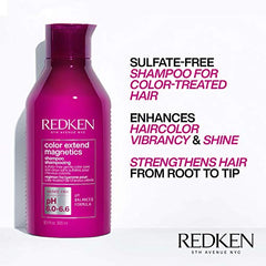 Redken Color Extend Magnetics Shampoo For Color-Treated Hair, 10.1 Fl Oz