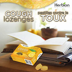 Herbion Naturals Sugar-Free Cough Lozenges with Natural Honey-Lemon Flavour, 18 Lozenges - Relieves Cough, Clears Nasal Congestion, Soothes Sore Throat; For Adults and Children 12 years and above