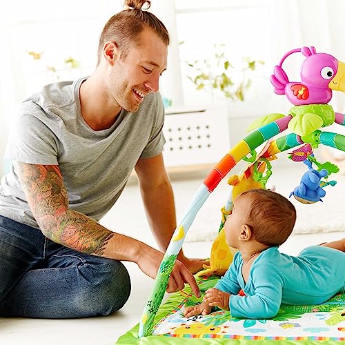 Fisher-Price Rainforest Music & Lights Deluxe Gym, 1 Count (Pack of 1)