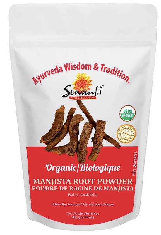 Organic Manjista Root Powder 200 g/NPN 80093753/ Rubia cordofolia/Improves skin health