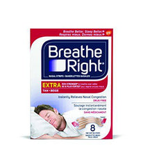 Breathe Right Extra Tan 8ct